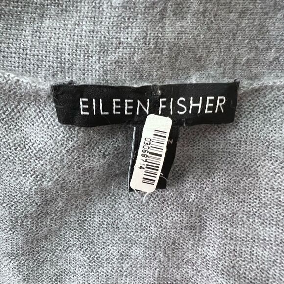 Eileen Fisher Grey 100% Cashmere Duster Cardigan  Size S - Picture 6 of 8